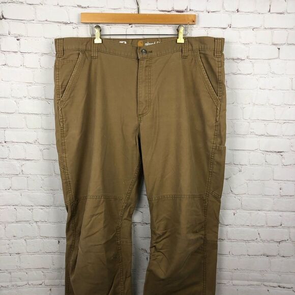 Carhartt Full Swing Relaxed Fit Tan Pants Men's Sz 42x32 - Picture 1 of 14